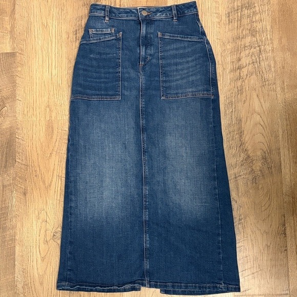 Marc O'Polo Dresses & Skirts - Marc O'Polo Denim Maxi‎ Skirt Blue Patch Pocket High Waist Long Skirt Size 27
